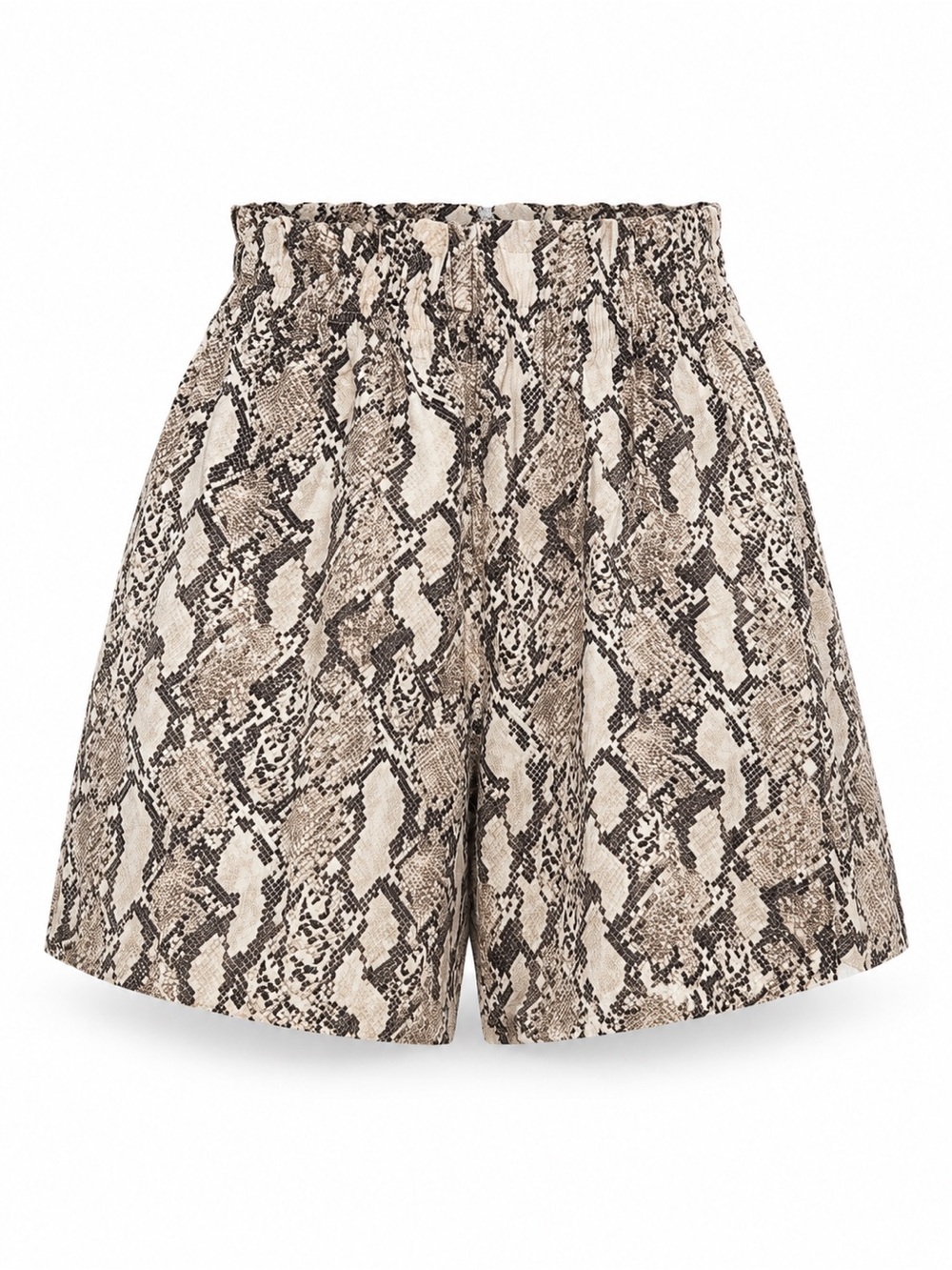 H&M Snakeskin Print Paperbag Shorts Size 6